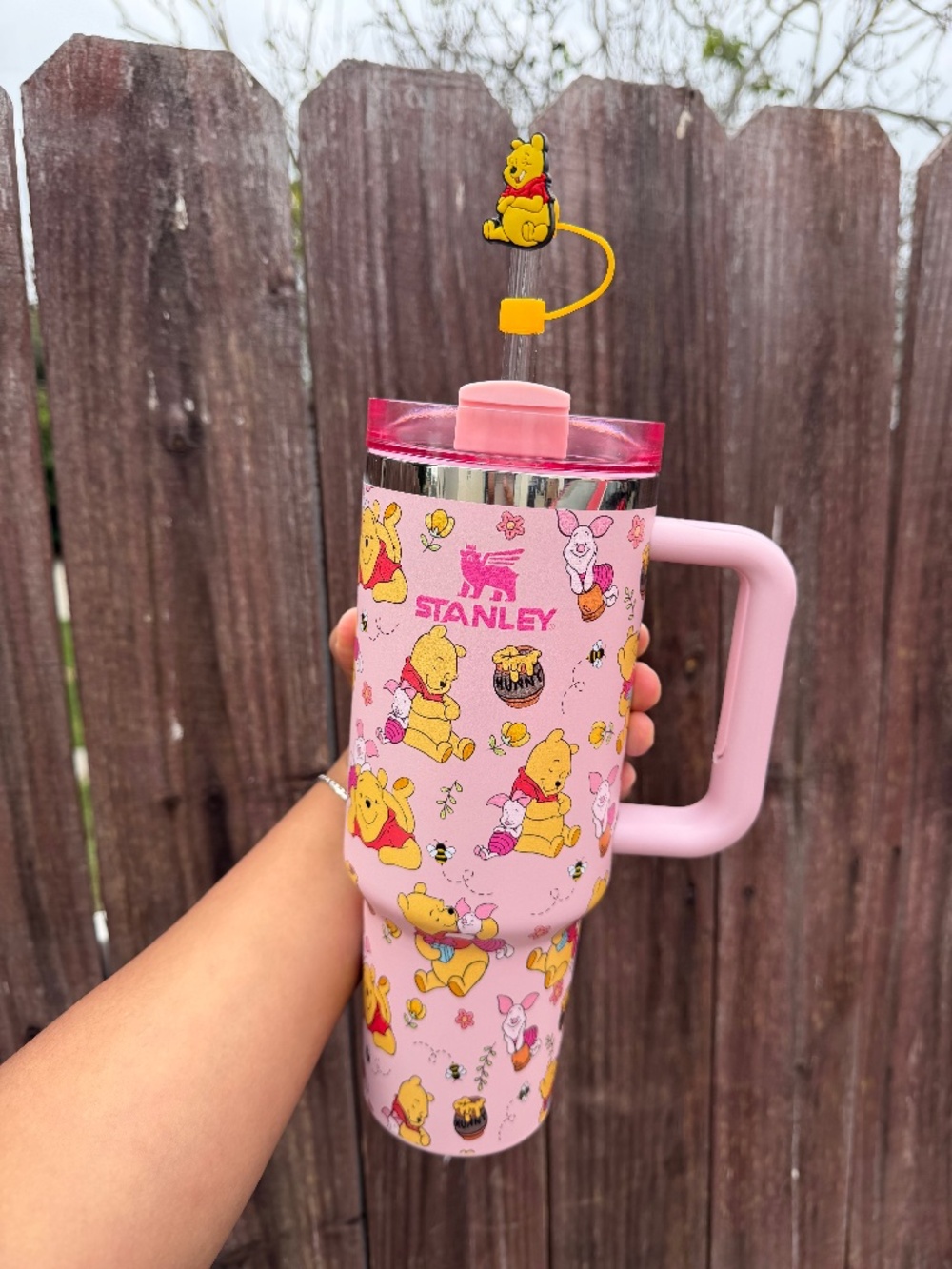 Pink Winnie The Pooh Stainsteel Tumbler